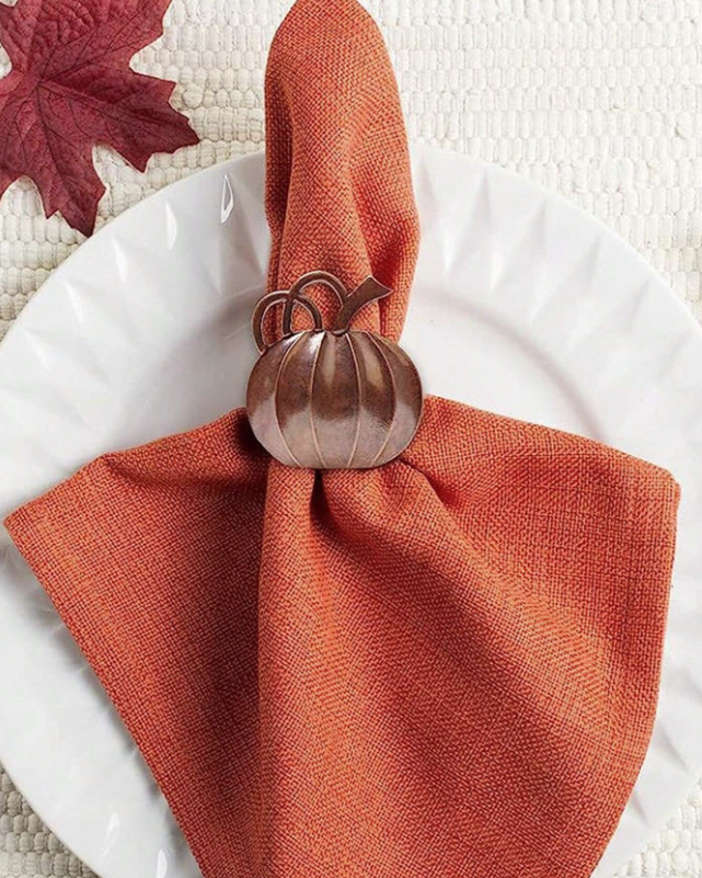 Pumpkin Napkin Rings (Set of 2)